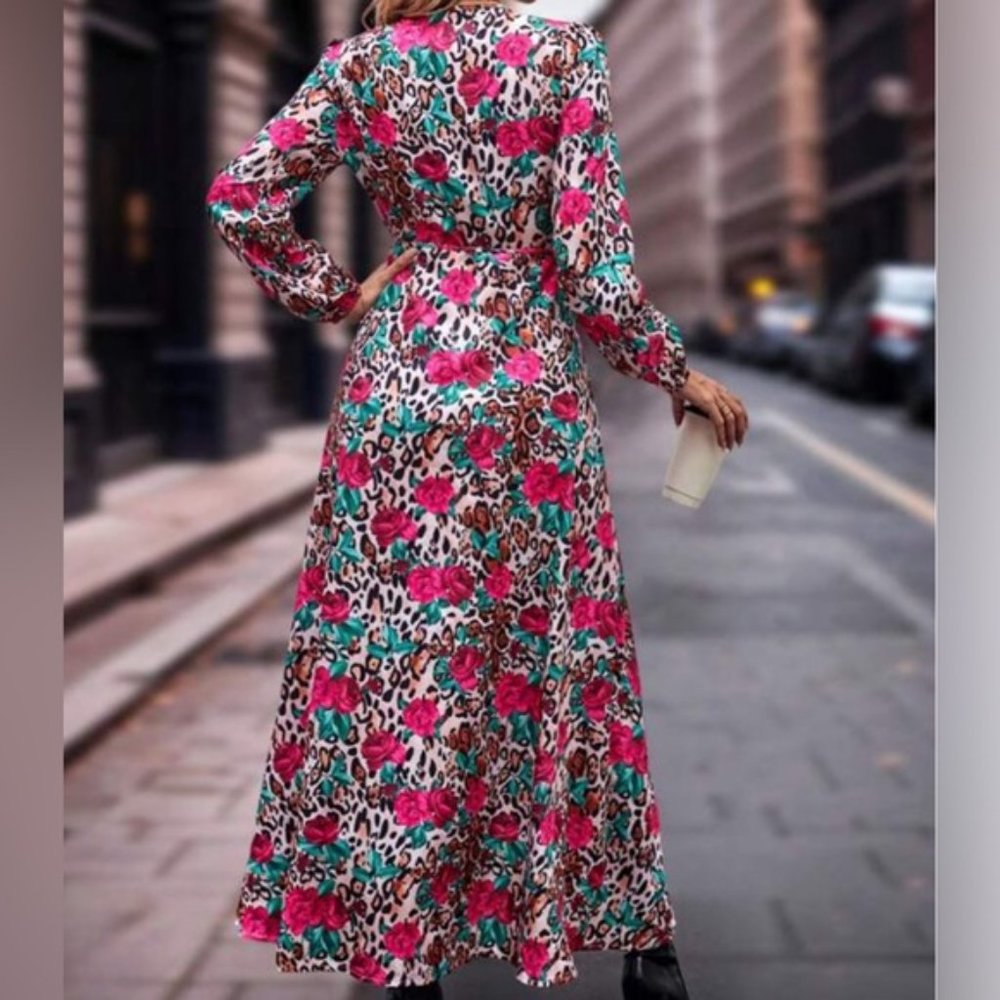 LAST ONE ๐ฅ Floral Print Wrap Hem Dress - Picture 6 of 6